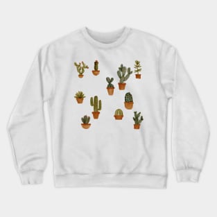 Succulent pattern Crewneck Sweatshirt